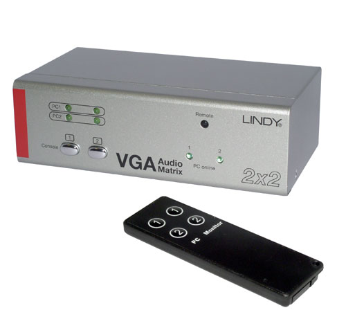 Switch (rozdzielacz) VGA/Audio (DSUB15+jack 3,5mm) (2xIN-2xOUT